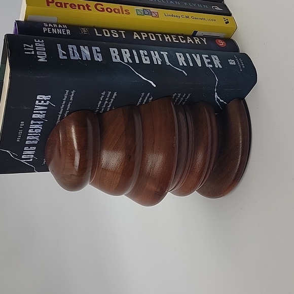 Black Walnut 1966 vintage wood Bookends - Picture 2 of 5